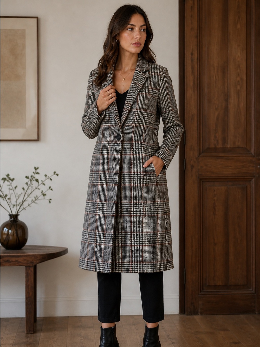 Petal & Pup Plaid Longline Coat